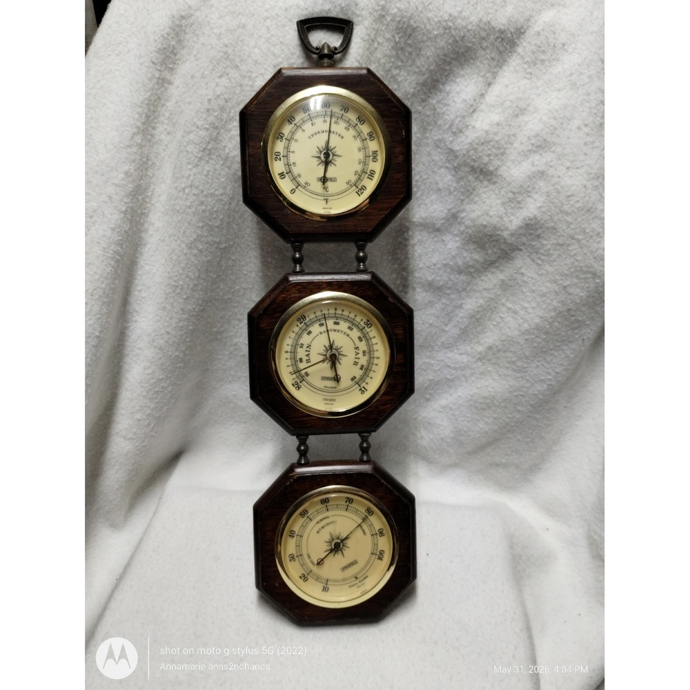 Springfield Manchester Weather Station Thermometer Barometer Hygrometer USA ASIS